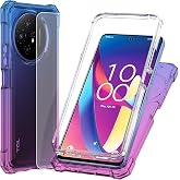 Ailiber TCL 50 XL Nxtpaper Phone Case, TCL 50XL Screen Protector-Blue Pink | Heavy Duty Dual Layer Shockproof TPU Bumper, Reinforced Corners. Hard Back Soft Edge. Rugged PC Shell, Drop Protection Cover