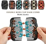 TIMESETL Wooden Hair Comb Clips 6pc Magic Beads Stretchy Women Girls view 2