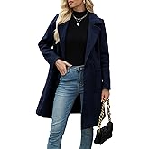 Bankeng Women Winter Wool Blend Camel Mid-Long Coat Notch Double-Breasted Lapel Jacket Outwear