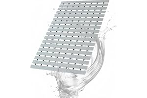 SUWUYUE Bath Mat Non Slip Shower Mat Bathtub with Drain Holes and Heavy Duty Rubber No Suction Cups Sturdy Shower Stall Tub M