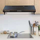 Russell Hobbs 60cm Black Visor Cooker Hood RHVSRCH602B-M 3 Speed LED Lights view 4