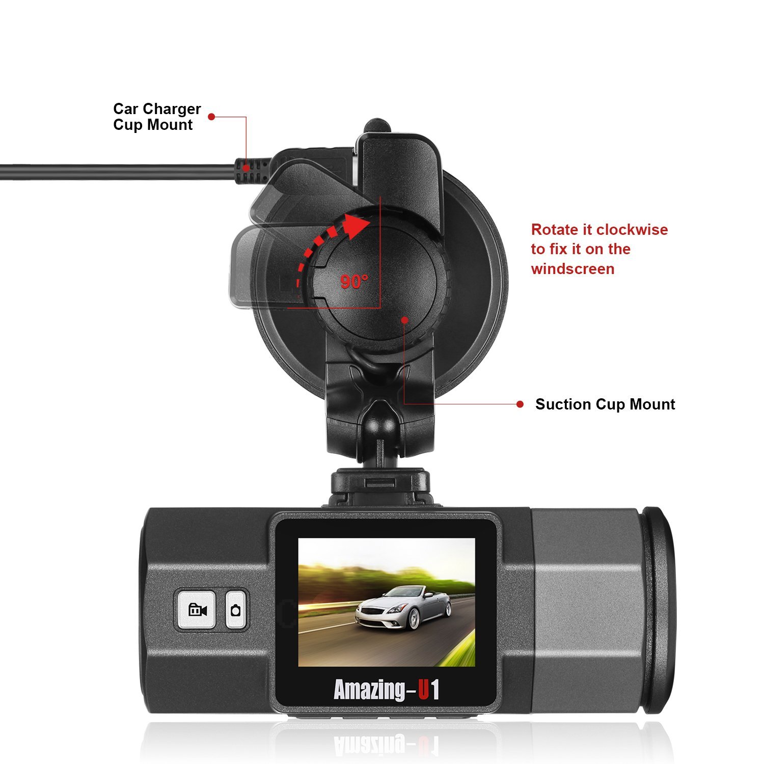 Oasser Car Camera Dashcams for Cars Auto Camera Dash Cam with FHD