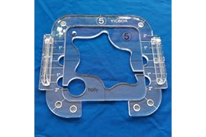 YICBOR Free Motion Quilting Template Series 5 with Quilting Frame for Domestic Sewing Machine (TK(Q5-04))