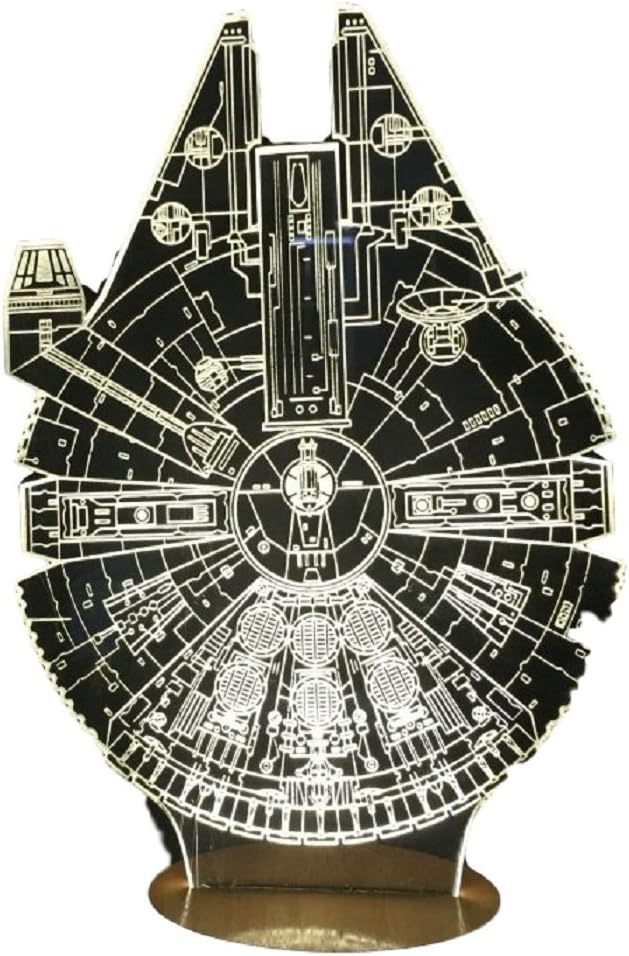 Star Wars Millennium Falcon 3D Light Table Lamp Desk Home Gadgets