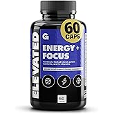 Gains in Bulk Elevated Nootropic Herbal Energy Supplements with Ginkgo Biloba, B Vitamins, DMAE, Clean Energy & Focus Supplement, Supports Digestive Health, Cognitive Brain Health, Vegan, 60 Capsules