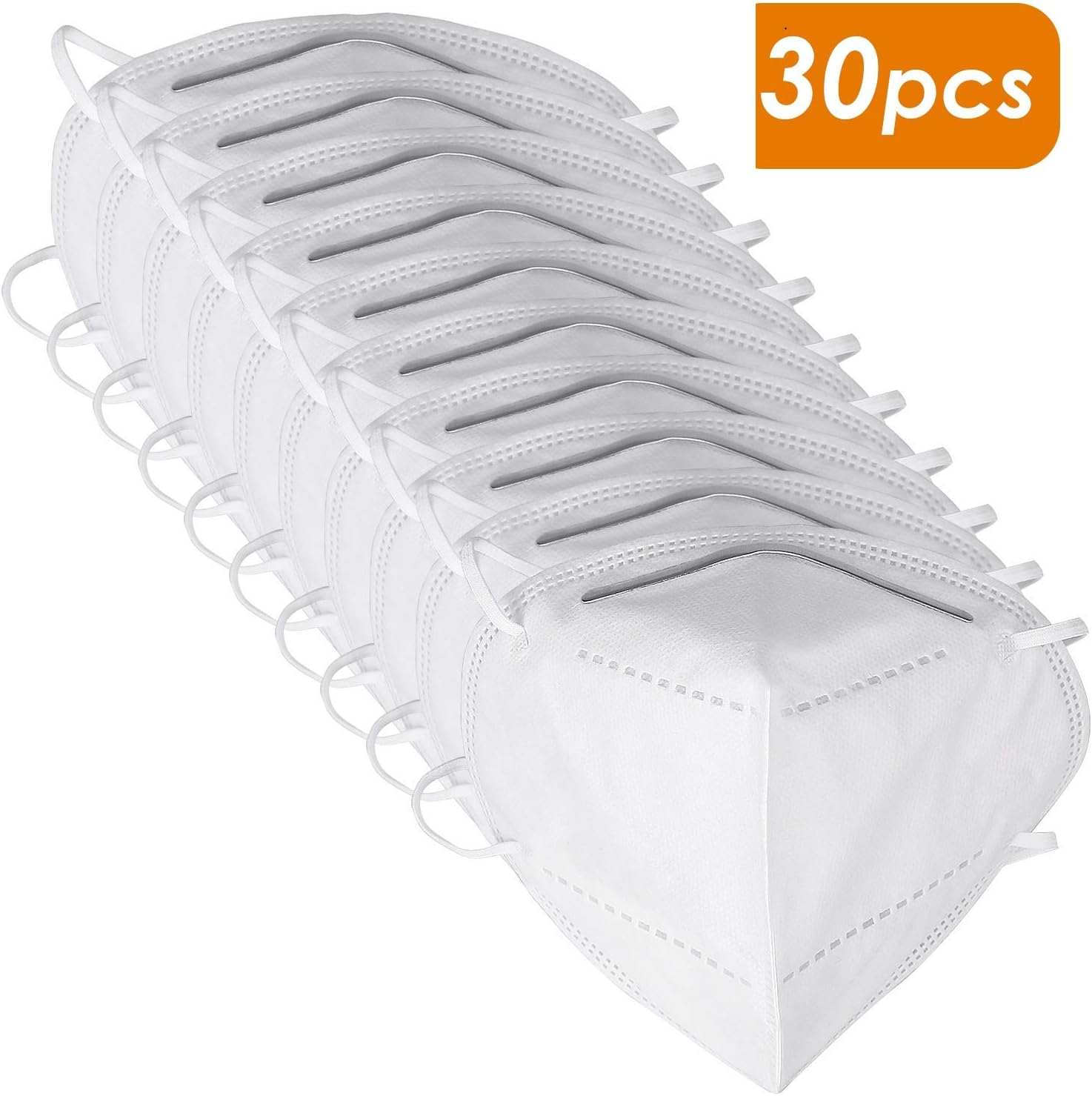30 PCS, KN-95 Personal Protection, Healthy Protector Against Dusts, Allergens, Fog Haze, Splattering Liquids, Anti-Odor