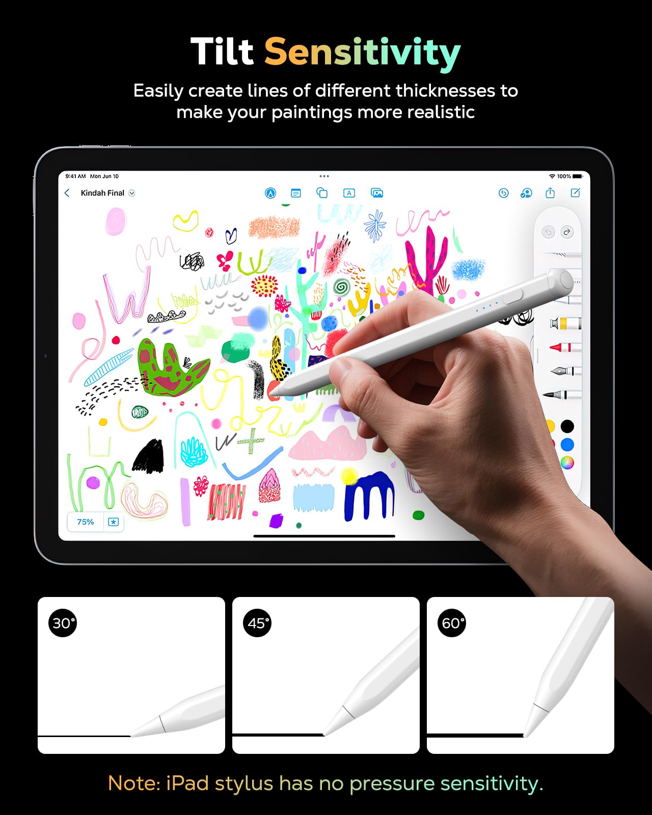 MoKo Pencil for iPad (A16) 11th 10th Gen, Stylus Pen for 2018-2025 Apple iPad 11/10/9/8/7/6/A16, Mini 7/6/5, Air M3/M2 11