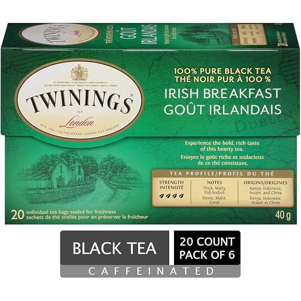 Twinings IRISH BREAKFAST Black Tea Bags - 50 Count