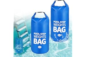 LETTRY 2 Pack 25L/60LB Pool Step Weights for Pool Ladders, 500D PVC Heavy-Duty Pool Stair Anchors, Secure Weights for Above Ground and In-Ground Pool Steps