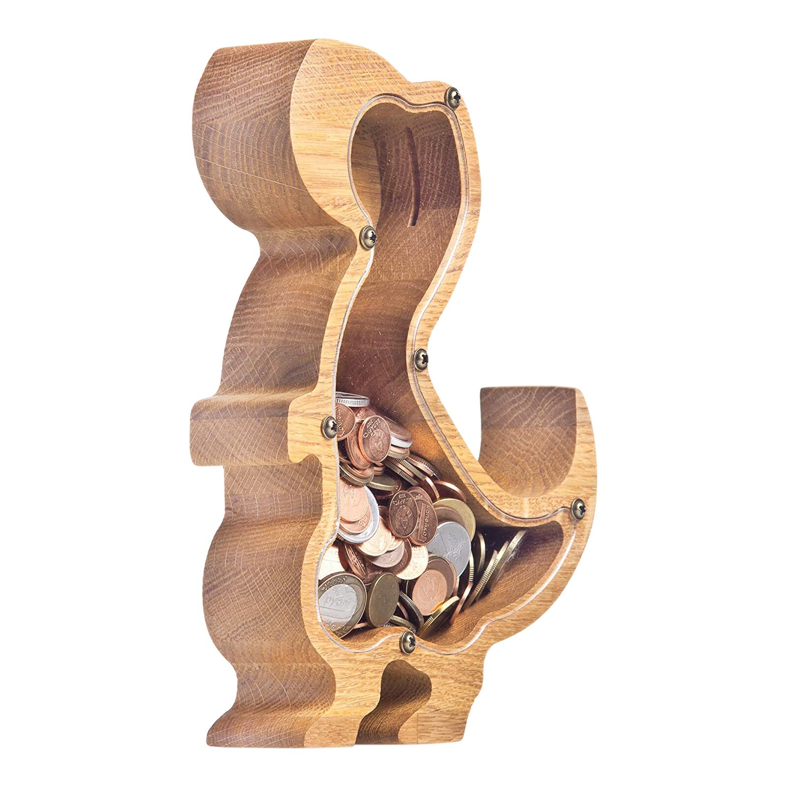 RoxNvm Tyrannosaurus Rex Bank, Detachable Money Box for Kids, Wooden Coin Bank Personalized Money Saving Box, Money Jar Coin for Boys Kids Girls Gifts(Tyrannosaurus rex)