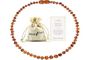 RAW Baltic Amber Necklace -Natural Amber from Baltic Region, Genuine Amber (13in.)