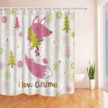 Amazon Com Gohebe Christmas Decor Cartoon Lovely Squirrel Shower