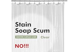 Barossa Design Plastic Shower Liner Clear - Premium PEVA Shower Curtain Liner with Rustproof Grommets and 3 Magnets, Waterpro