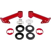 BMR Suspension CB005R - Cradle Bushing Lockout Kit, Level 2-2015-2017 Mustang (Red)