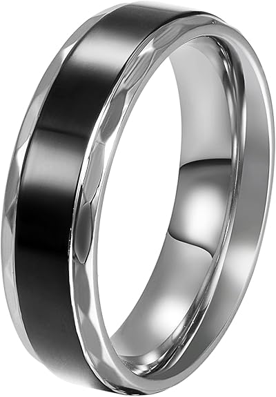JewelryWe Puzzle Ringe Edelstahl - Partnerringe 8mm Für Paare