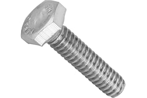 KINJOEK 100 Pieces 1/4-20 x 1-1/2 Inch Stainless Steel Hex Bolts, Hex Head Cap Screw Bolts, 18-8 304 S/S Fully Threaded Hexagon Bolts Fastener