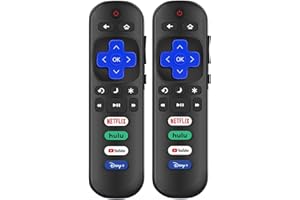 Rupmmehon (Pack of 2) Replaced Remote Control for Roku TV Universal Replacement Compatible with TCL/Hisense/Element/Insignia/JVC/Onn/Philips/RCA/Sharp/Westinghouse Series Smart TVs