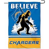 WinCraft Los Angeles Chargers Bigfoot Sasquatch Believe Yard Garden Banner Flag