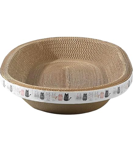Griffoir Ovale En Sisal Pour Chat Avec Matelas Intégré - Antidérapant, Résistant à L'usure - Protège Les Meubles Et Offre Un Espace De Repos