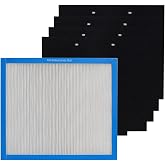 PUREBURG Replacement True HEPA Filter Kit Compatible with HoMedics Total Clean AF-10 AP-15 AR-10 Air Purifiers, Part Number AF-10FL AP-15CRF AF-15,H13 Activated carbon Air Clean Dust VOCs, 1+4