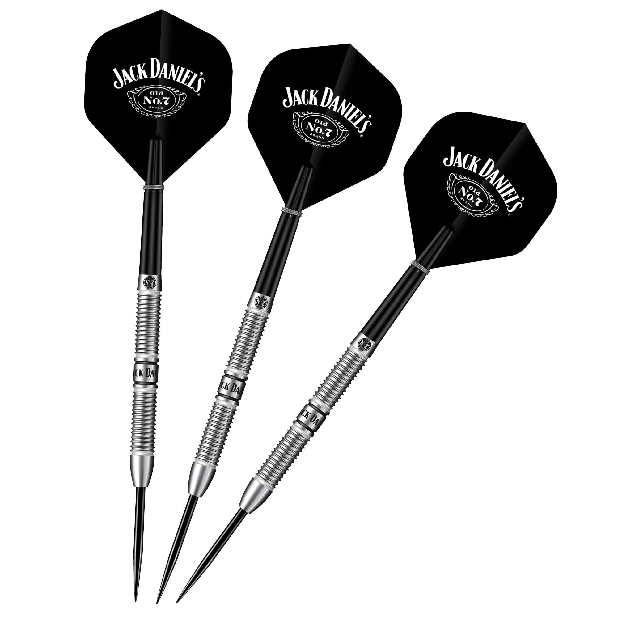 Jack Daniel's Officially Licensed Steel Tip Darts Set | 80% Tungsten Ringed | 22g (D1047)