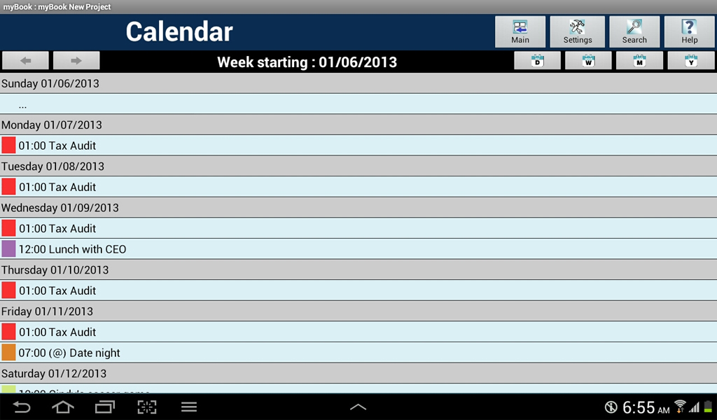 myBook Personal Organizer