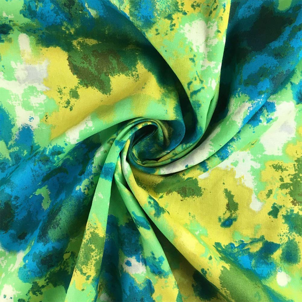 Fat Quarters Fabric Bundles, 6Pcs 100% Cotton 19.69” x 19.69” (50cmx50cm) Precut Quilting Fabric Squares Sheets for DIY Patchwork Sewing Quilting Crafting, No Repeat Design (Batik Pattern)