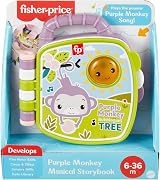 Fisher-Price Purple Monkey Musical Storybook Lights & Sounds for Infants view 6