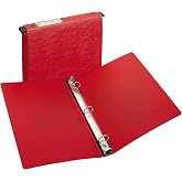 Avery&reg; Hanging Storage 3 Ring Binder, 1" Round Rings, 1 Red Binder | For Everyday School, Home and Office Use, Built-In Hangers, Standard Hanging Files, Spine Label Holder, Smooth Page Turning
