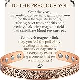 Feraco Copper Bracelet for Women, Ultra Strength Magnetic Bracelets, 99.99% Pure Copper Cuff Bangle with 3500 Gauss Neodymium Magnets, Tree of Life