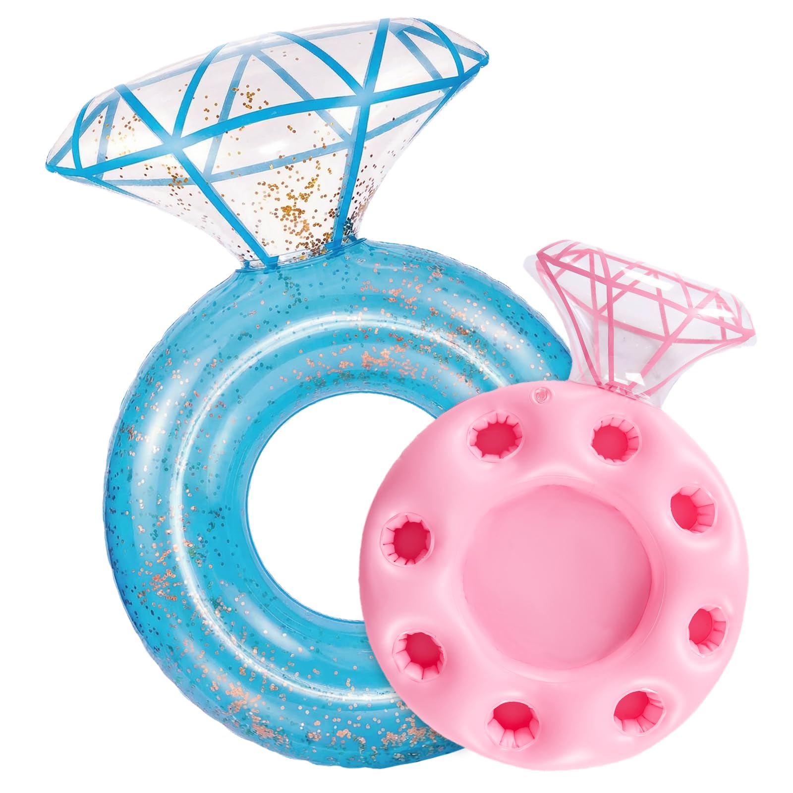 Zeraty Pool Float Inflatable Diamond Ring Pool Float Engagement Ring Bachelorette Party Floaties Stagette Decor Bridal Shower Decorations Adults Inflatable Floaties for Swim Tube Wedding Beach Party