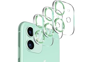【3 Pack】Dengduoduo Camera Lens Protector for iPhone 11 & iPhone 12 Mini,Glitter Bling Sparkle Ultra HD, Tempered Glass, 13H Hardness, Anti-Scratch, Case Friendly, Easy to Install [No Affect on Night
