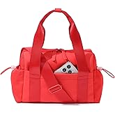 Bucosd Small Gym Bag for Women, Mini Crossbody Gym Duffle Bag with Wet Compartment, Carry on Gym Tote Bag for Workout Dance Sport Travel (Mini-Red)