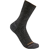 Carhartt Men's Twin Knit Midweight Crew Sock, Carbon Heather, Large