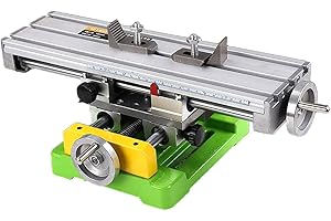AMYAMY Milling Machine Worktable,Cross Slide Table - Compound Drilling Slide Table for Bench Drill Adjustable X-Y Axis (350x100mm)