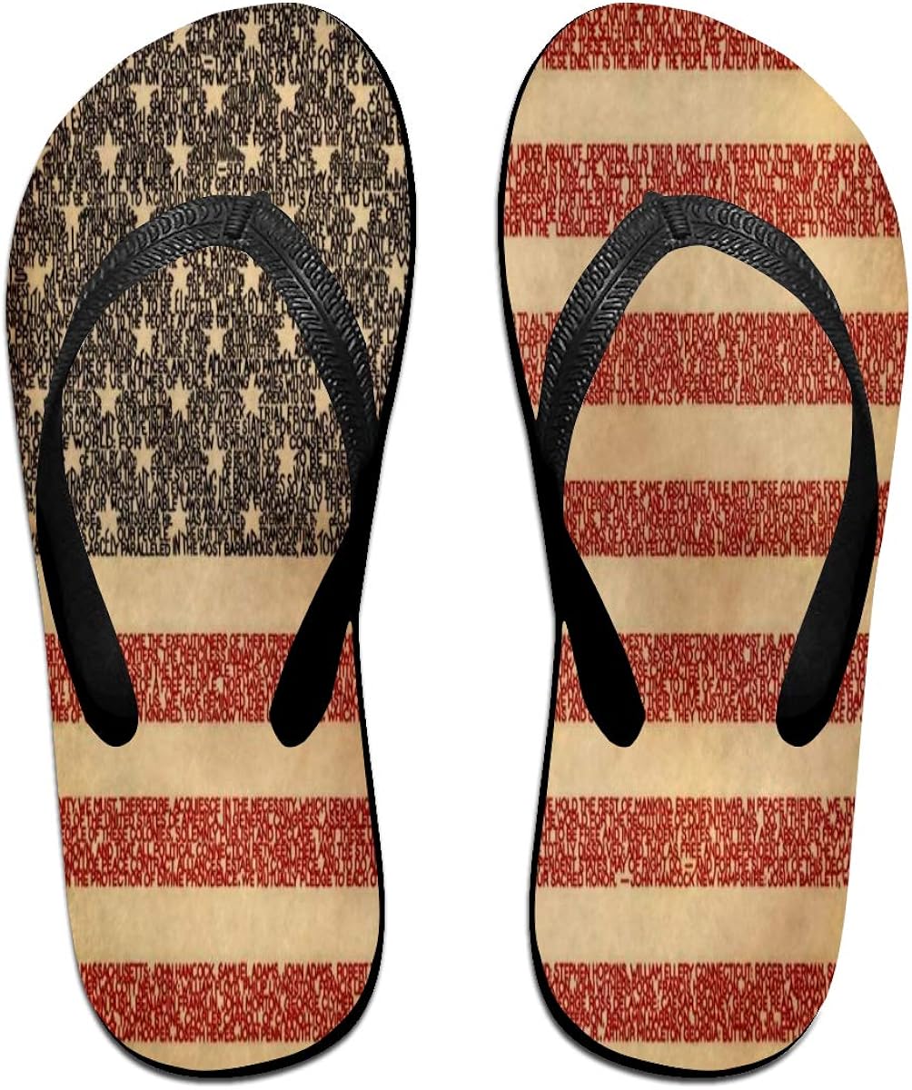 Carwayii Typography Flag American Flag USA Sandals