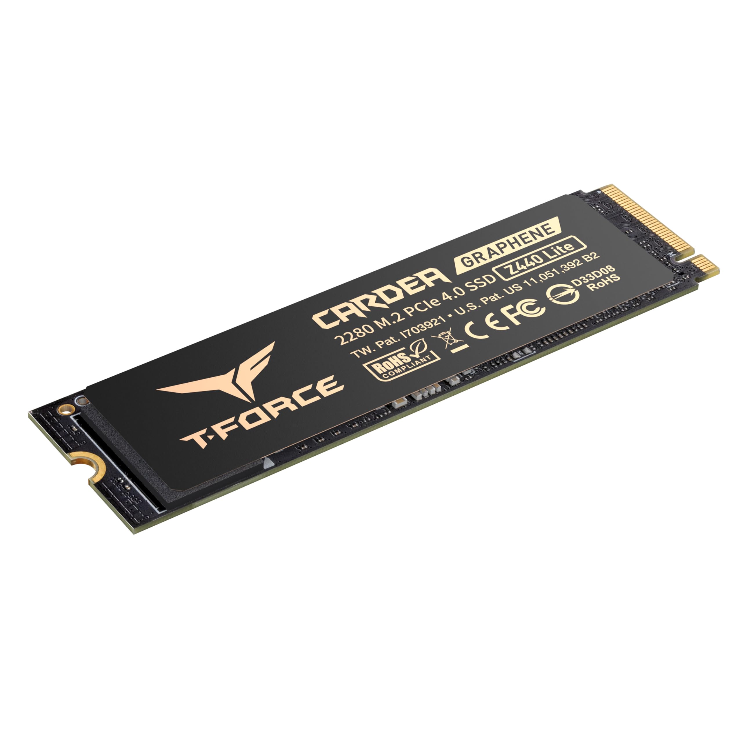 TEAMGROUP T-Force Z440 Lite 1TB TLC NAND NVMe Phison PS5021-E21T PCIe 4.0 Gen4x4 M.2 2280 Gaming SSD with Graphene Heat Spreader Works with PS5 Read/Write 5000/4200 MB/s TM8FFT001T0C129