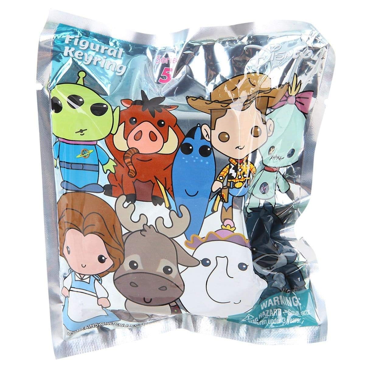 Disney 25125 Series 5, 3D Foam Collectible Blind Bag Key Chains, Multi-Colored, One Size