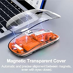 Wireless Mouse Bluetooth LED Clear Slim Silent