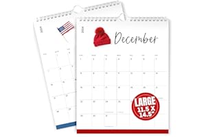 ELWYN LIFE 2024 Wall Calendar 12 Month Planner - Funny Big Large Wall Calendar for Office - Desk Calendar, Kids Calendar - 11.5 x 14.5" - Hanging Family Calendar, White Elephant Gifts, Funny Gag Gifts (SYMBOLS)