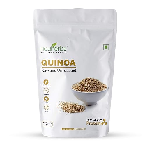 Neuherbs Raw Unroasted White Quinoa Seeds, 400 G