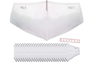 Sanfiland New 3D Cutting PM 2.5 Activated Carbon Filter Insert, 5 Layers Pm 2.5 Filter Replaceable Protective Filter to Anti Haze Dustproof Air Pollution Large Size (24)