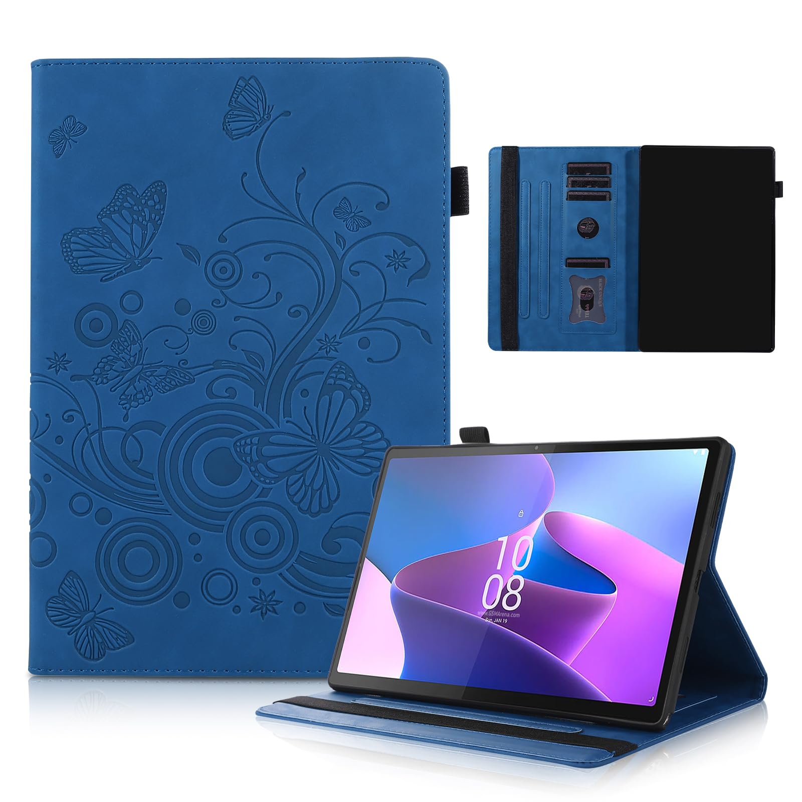 Auslbin Lenovo Tab P11 Pro Gen 2 11.2" Tablet Case, Pu Leather Tablet suitable for Lenovo Tab P11 Pro Gen 2 11.2", Provide Sides and 4 Corners Protection, Blue