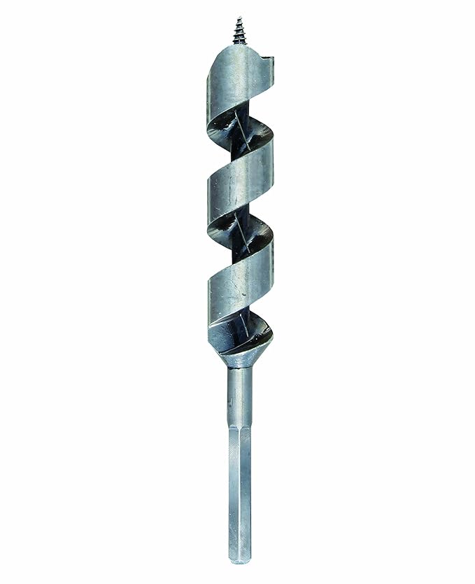 Task Tools T20001 High Speed Wood Auger Bit, 1Inch Diameter with 3/8