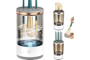 NIFEISHI Makeup Brush Cleaner Machine, Electric Makeup Brush Cleaner with Brush Clean Mat, Automatic Cosmetic Brush Cleaner Makeup Brush Tools for All Size Makeup Brush, Gift for Women Wife Friend