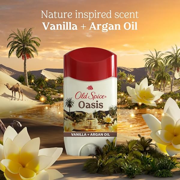 OLD SPICE ANTIPERSPIRANT & DEODORANT FOR MEN, OASIS SCENT WITH VANILLA NOTES, 2.6 OZ