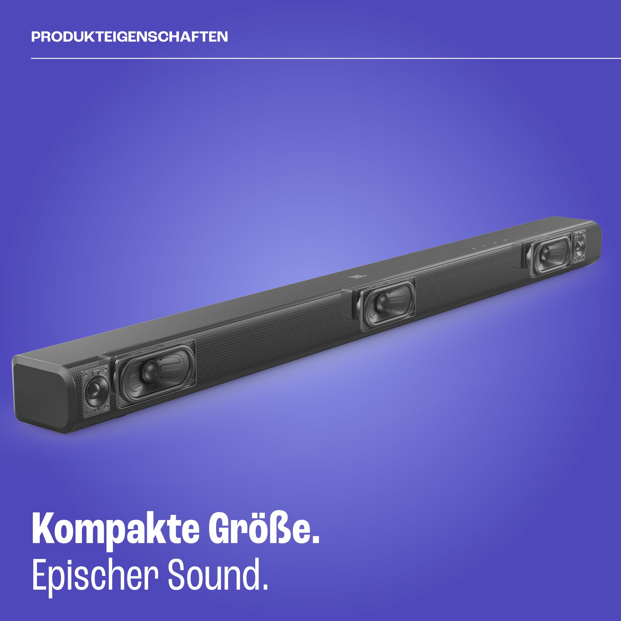 JBL Cinema SB 510 – 3.1-Kanal-Soundbar mit integriertem Subwoofer für Heimkino Sound-System – Mit Bluetooth-Musik-Streaming und Dolby Audio – Schwarz 2