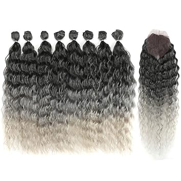 Amazon Com Debut Synthetic Hair Bundles With Simple Closure