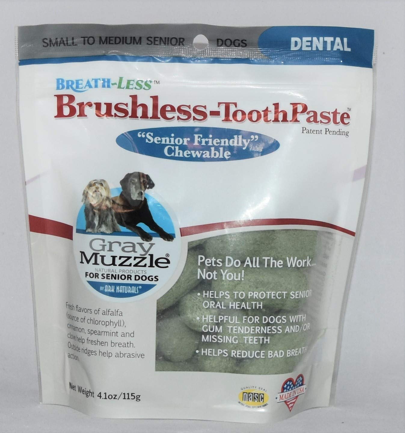 gray muzzle brushless toothpaste