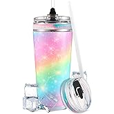 Ice Shaker Insulated Stainless Steel Tumbler | 20 oz, Unicorn | 30+ Hours Cold & 12+ Hours Hot | Removable Straw and Drink Spout | Odor-Free Tumbler Cup Water, Coffee, Tea, Smoothies, Cocktails